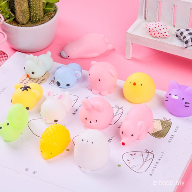 Mini cute animal Squishy soft toy squeeze pinch toy decompression vent ...