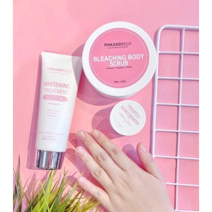 Pink and Belle ( scrub ,lotion and booster ) Shopee Malaysia