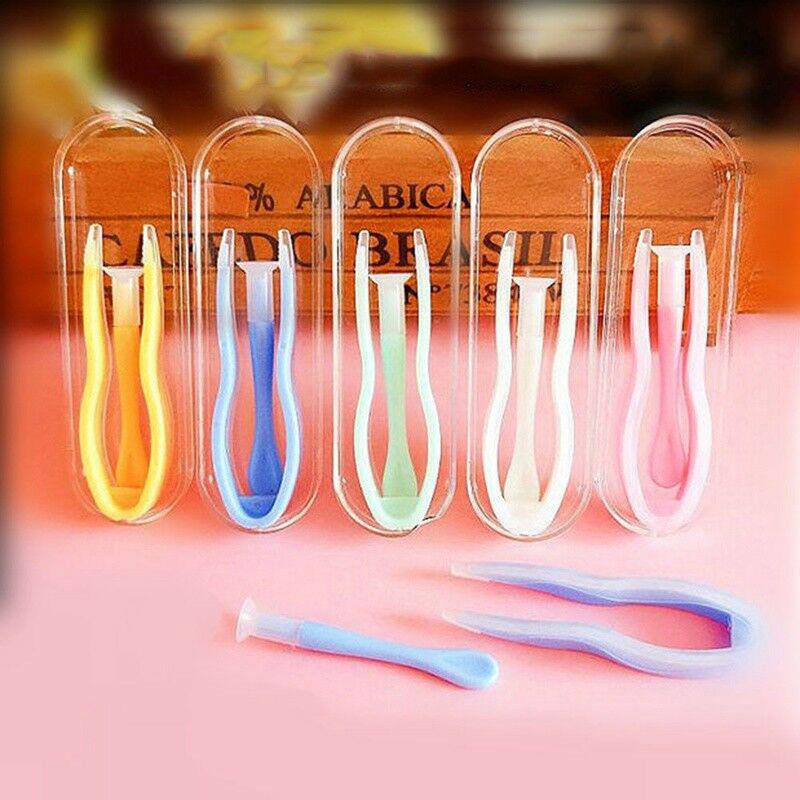 1x Eyes Care Contacts Silicone Tweezers Insert Contact Lenses Remover Tool Kit