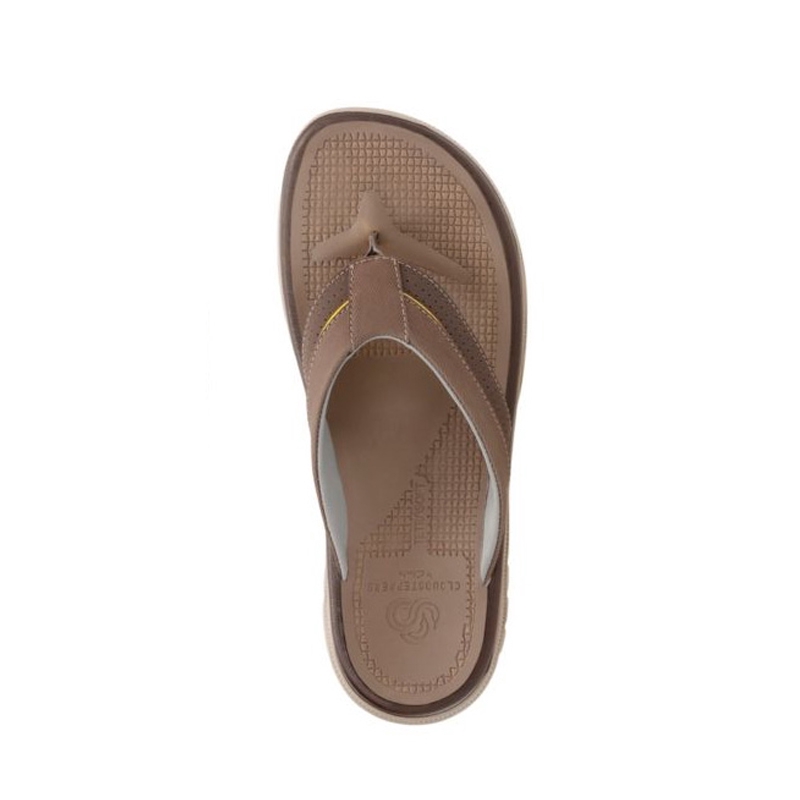 clarks leather flip flops