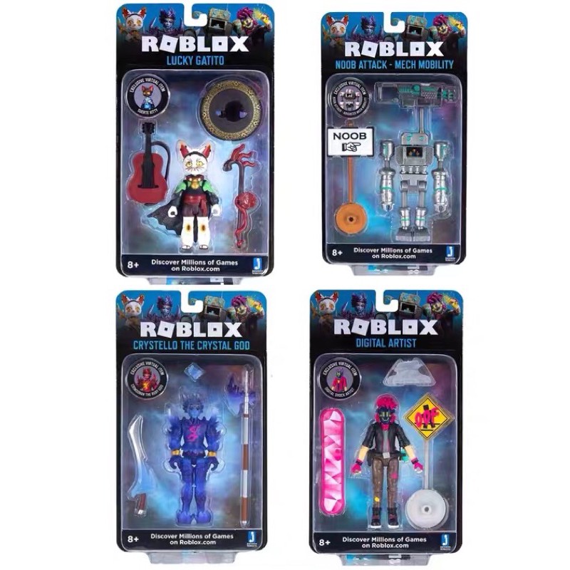 Roblox Toy Figurines Set With Virtual Code Shopee Malaysia - roblox 14 action figures toy lot roblox robot warriors