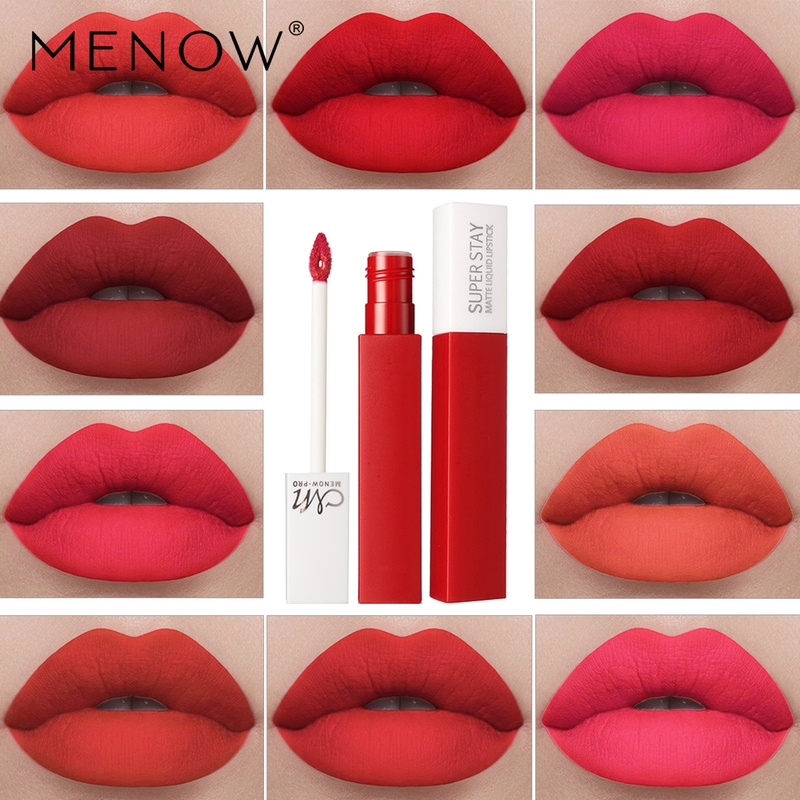 red matte lips