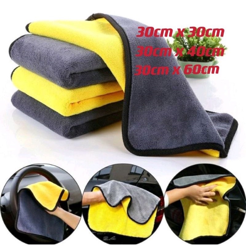Soft Nano Ultra fibre Microfibre Car Wash Dry Clean Wax Polish Cleaning Cloth Towel Kain Basuh Cuci Kereta Motor 洗车布 抹布