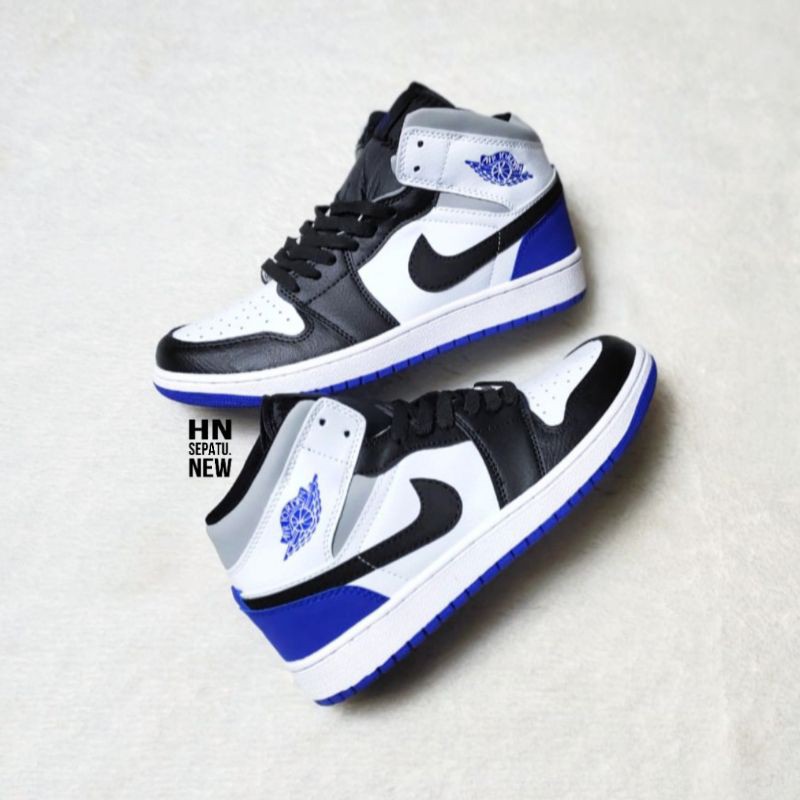 Nike Air Jordan 1 Mid Se Union Royal Blue Prm Game Shopee Malaysia