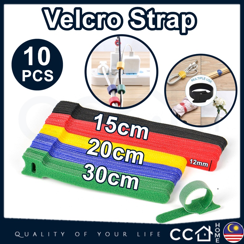 12mm Velcro Strap reusable cable tie fastening tape wire magnetic cable organizer usb cable management 整理带 魔术贴 114-