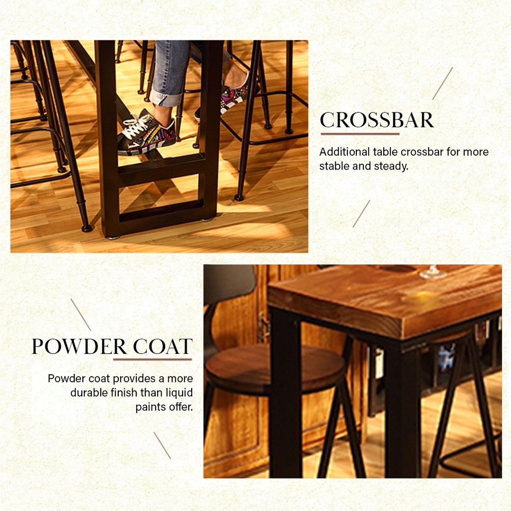 FINSSO: Dante Solid Wood Bar Table