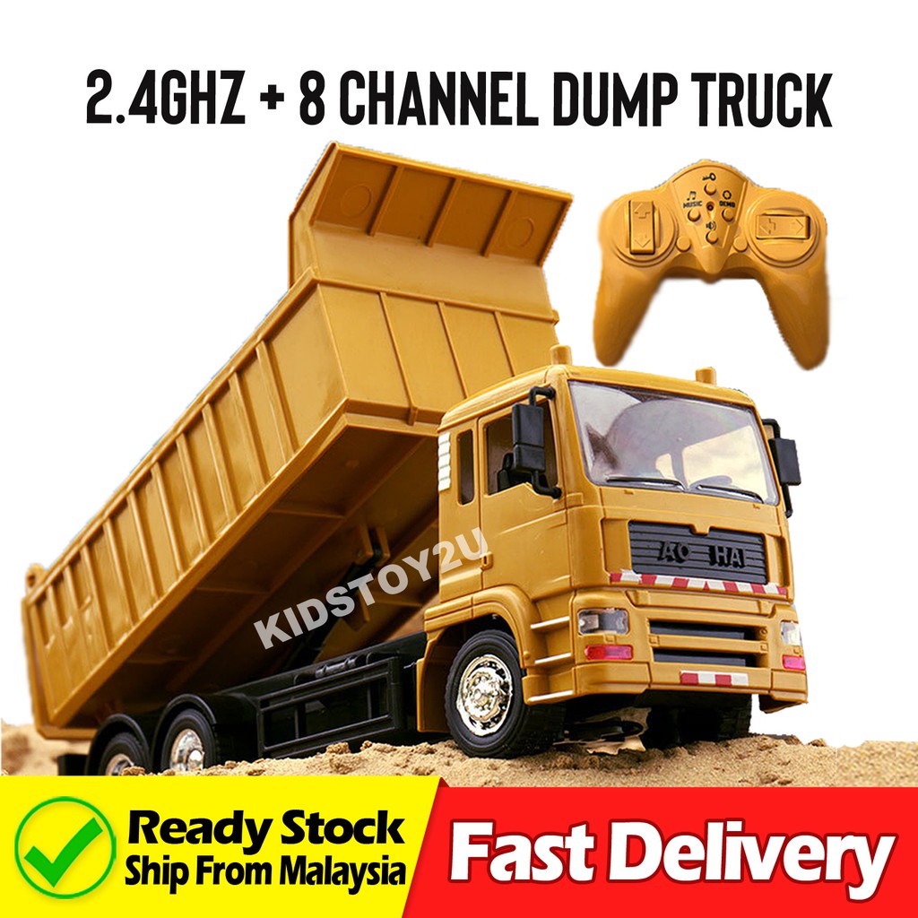 Ready Stock】 ♗1:24 8 Channel 2.4Ghz Kereta Kontrol Lori Tanah 