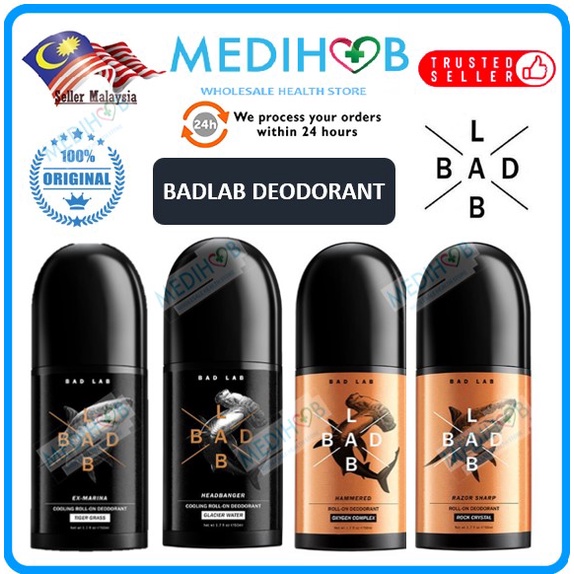 BAD LAB RollOn Deodorant ALL RANGE With Fluidipure™ 8G 2x50ml