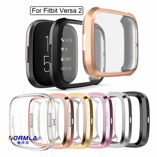 Fitbit Versa 2 Case And Fitbit Versa 2 Screen Protector, Full Coverage Soft TPU Protective Screen Cover Saver Bumper Frame Accessories for Versa 2 Smartwatch
