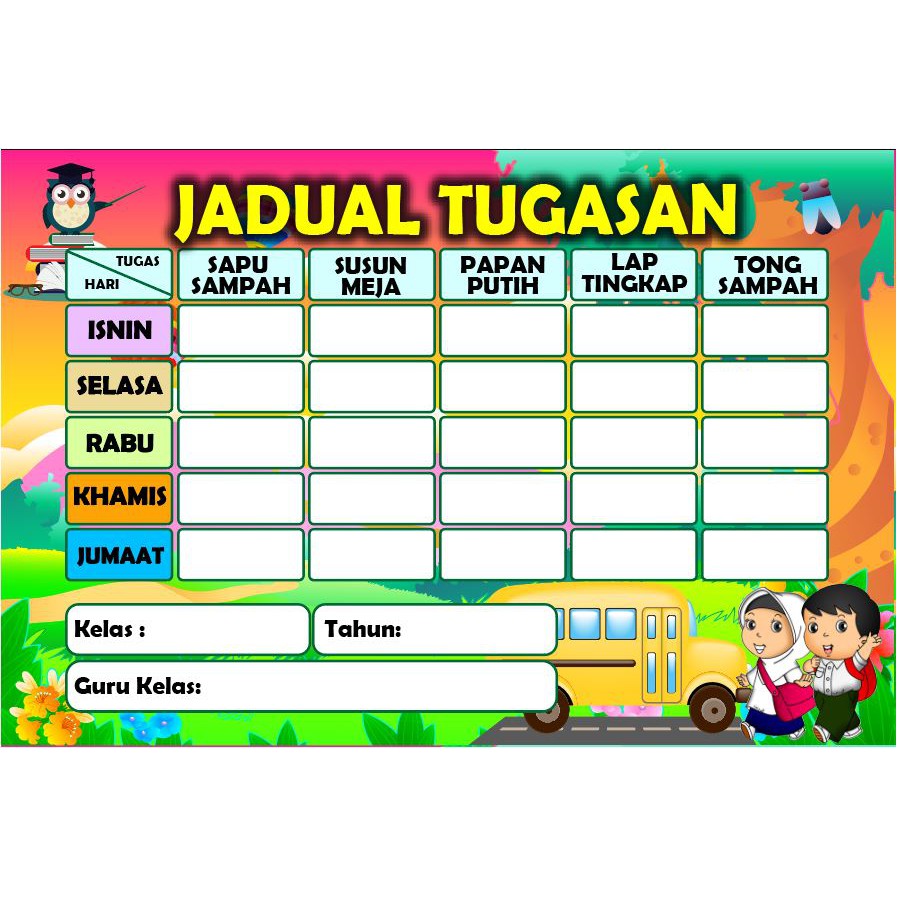 Kelas jadual tugasan Jadual Bertugas