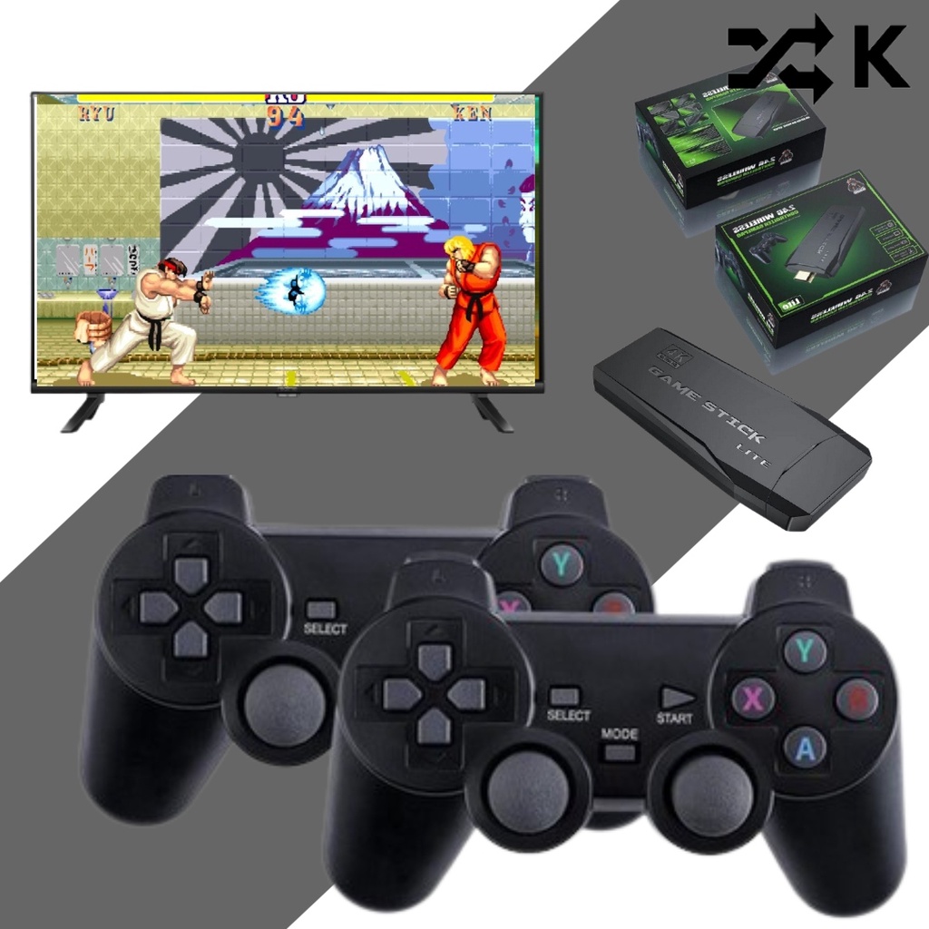 Portable 10K Game Stick 4K 10000 games in 1 TV Video Game Console With 2.4G  Wireless Controller Support CPS PS1 Classic Game With 2pcs Gamepad Support  | Shopee Malaysia