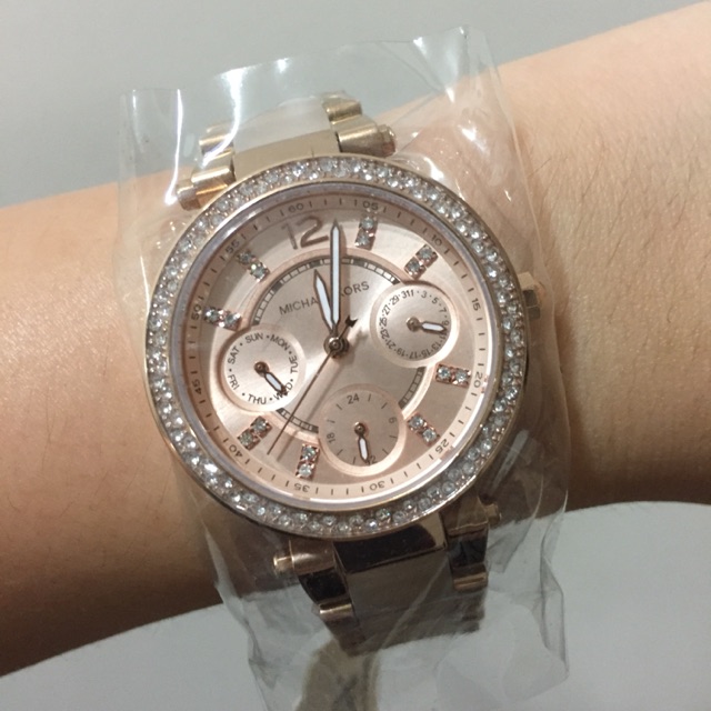michael kors mini parker watch rose gold