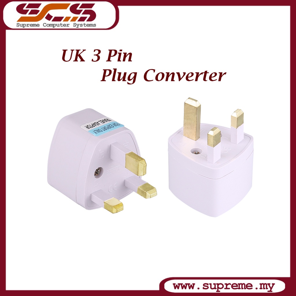 UK 3 Pin Plug Converter Travel Adapter UK Universal Plug Adapter EU to