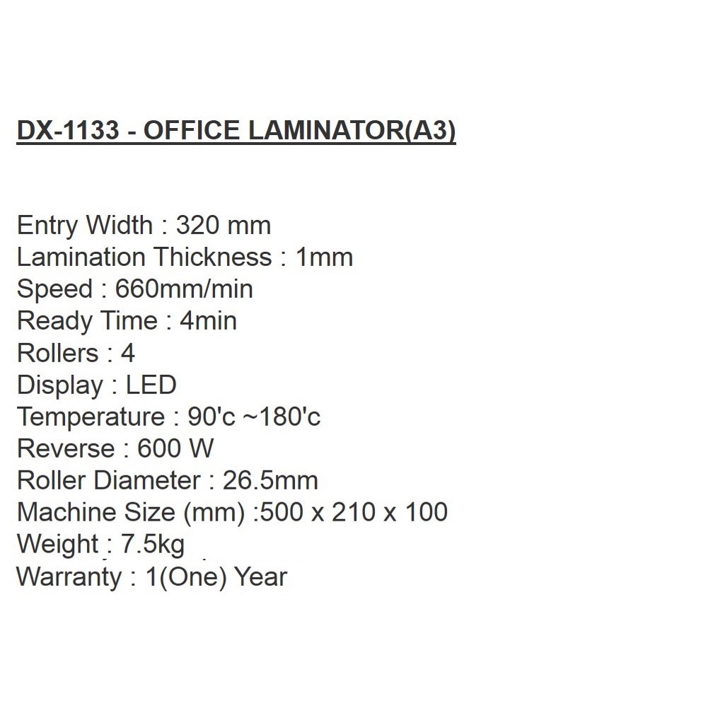 Offer Mkp Laminator A3 Dx 1133 Or Ax 1133 Per Pc Shopee Malaysia