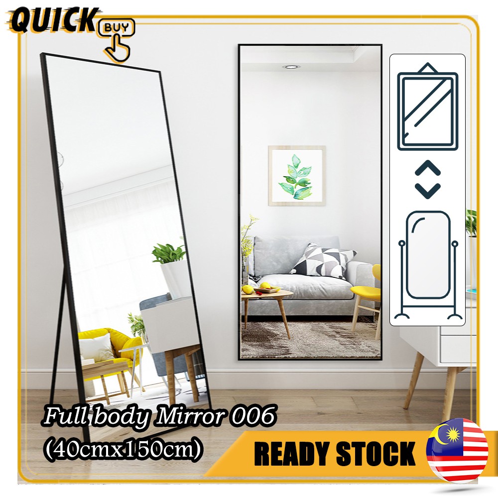 𝐑𝐄𝐀𝐃𝐘 𝐒𝐓𝐎𝐂𝐊 (40cmx150cm) Full body Mirror 006 Standard Aluminium Frame