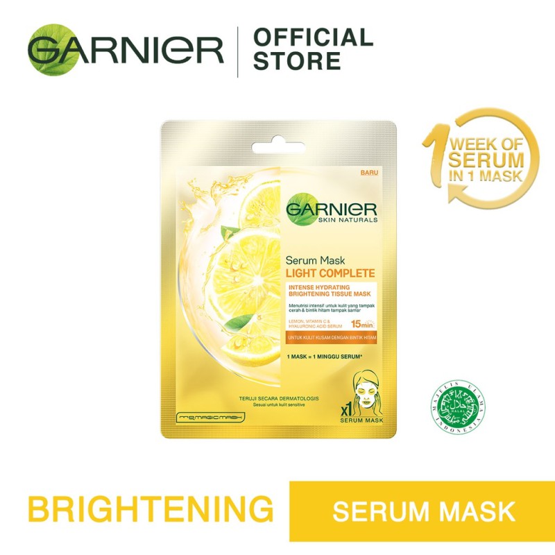 Garnier Light Complete Brightening Serum Mask For Dull