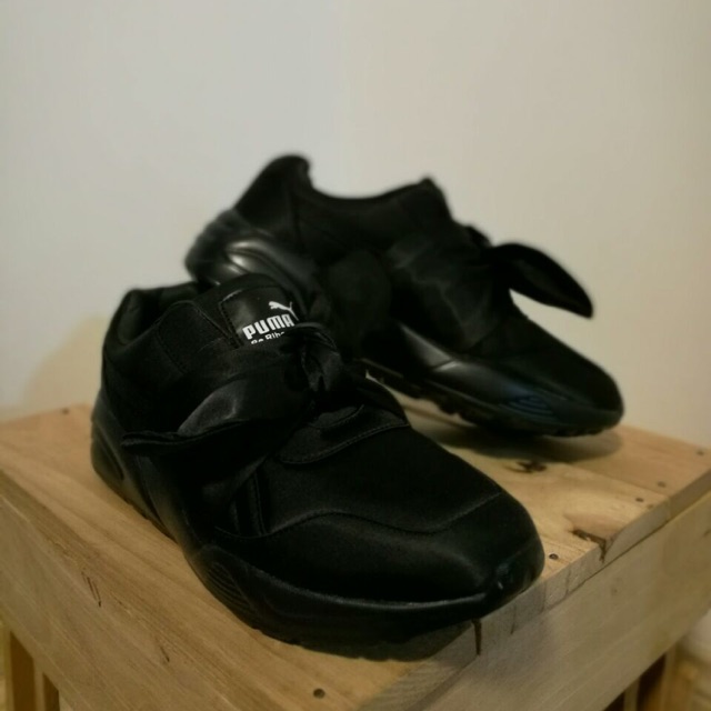 puma bow sneakers black