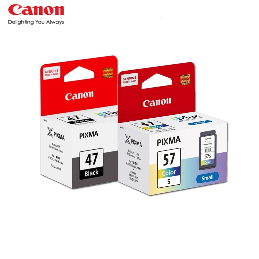 CANON PG47 BLACK CL57 COLOR E400/410/460/470/E480 [100 GENUINE ] Shopee Malaysia