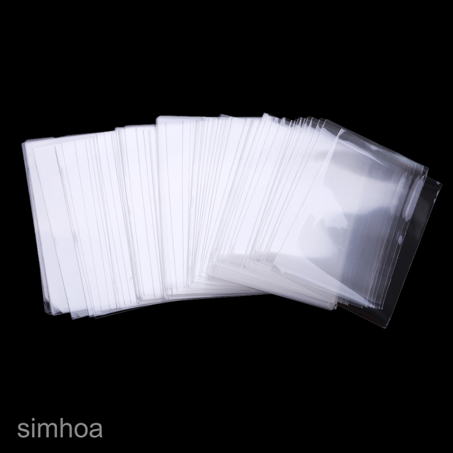 100x Plastic Card Sleeves Protector Magic of Three Bank Transparent ...
