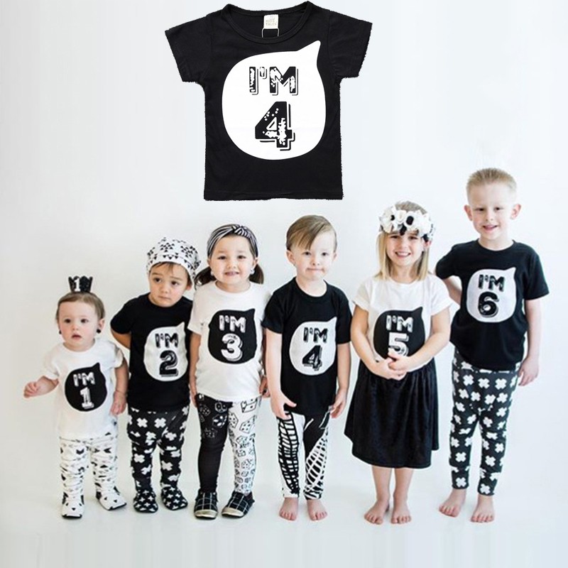 Shirt Letter Print baby tshirt WGTZ02 