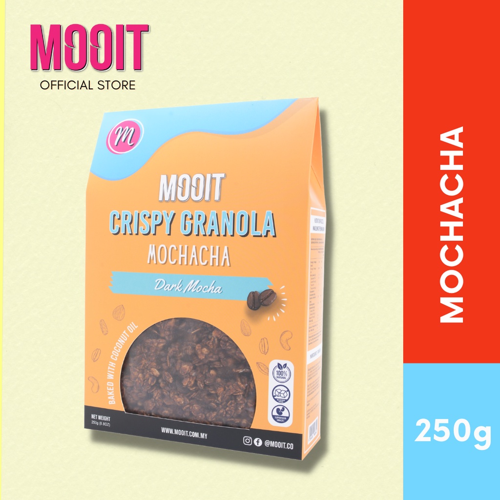 MOOIT Mochacha Crispy Granola 250g HALAL CERTIFIED Shopee Malaysia