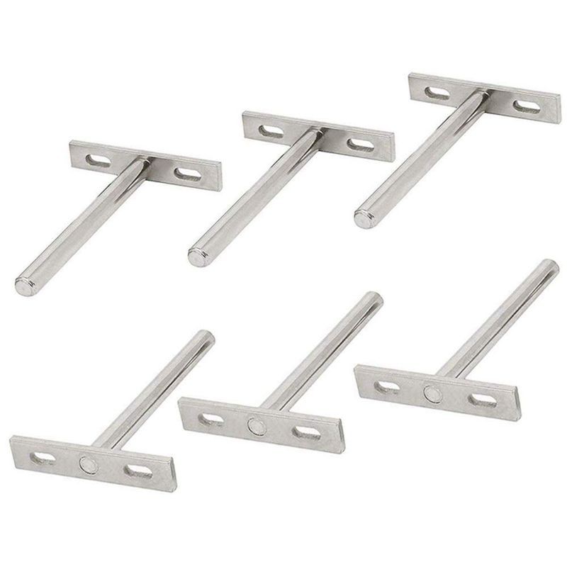 6pcs 3 Inch Invisible Floating Shelf Brackets Hidden Shelves