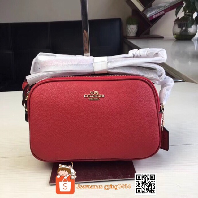 coach red handbag