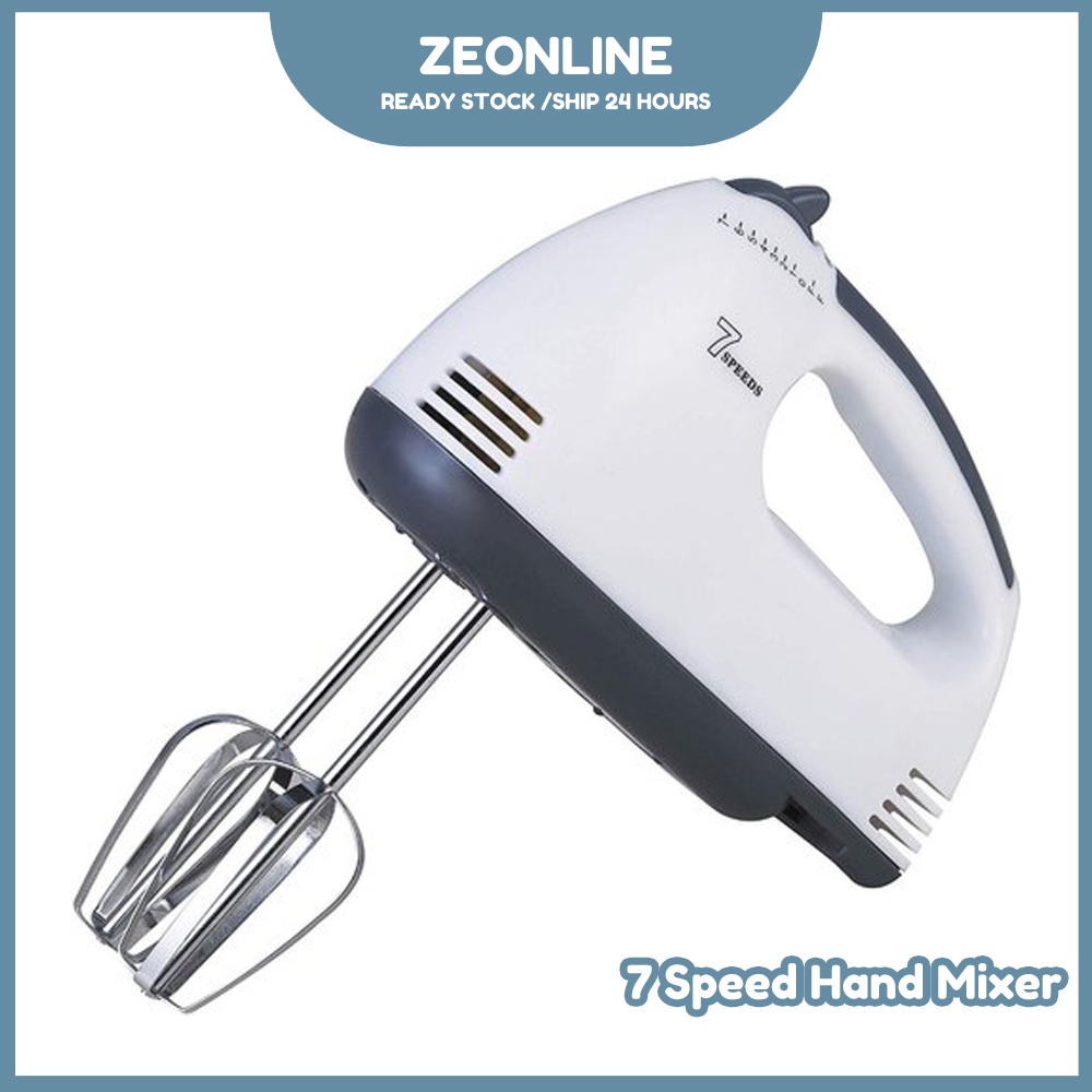 7 Speed Portable Hand Mixer With 2 Pin Plug Shopee Malaysia