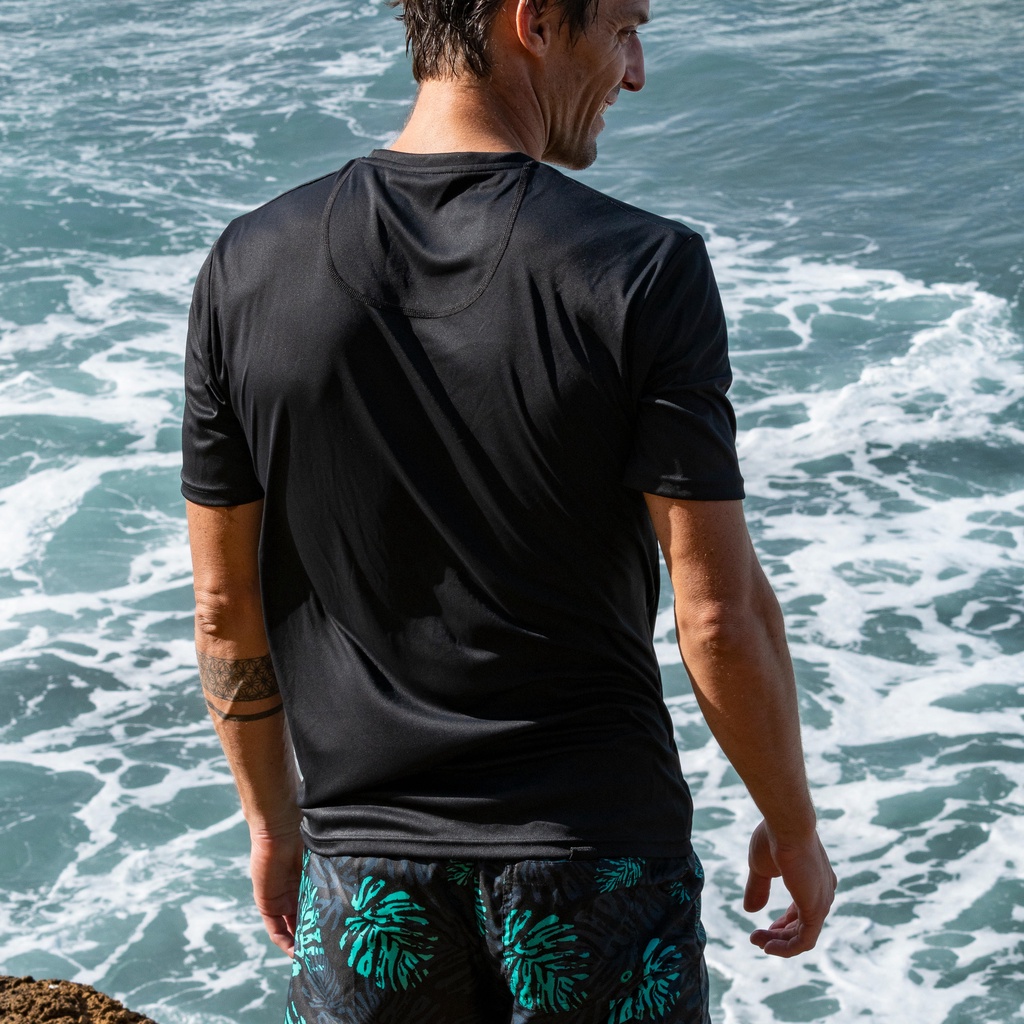 Rash Vest OLAIAN MEN'S SHORT SLEEVE UV Protection Surfing Water T-shirt UPF 50 