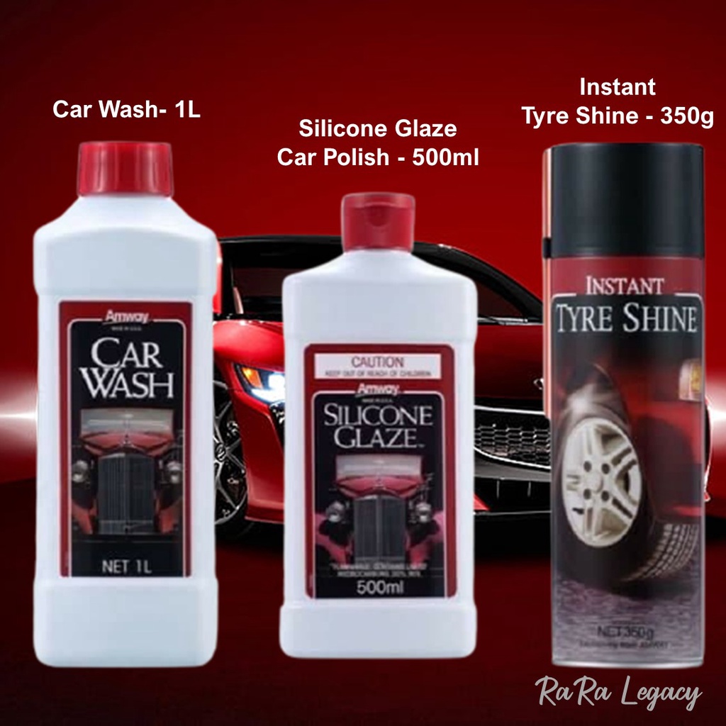 Amway Car Care Set Car Wash (1L) , Silicone Glaze Car Polish (500ml