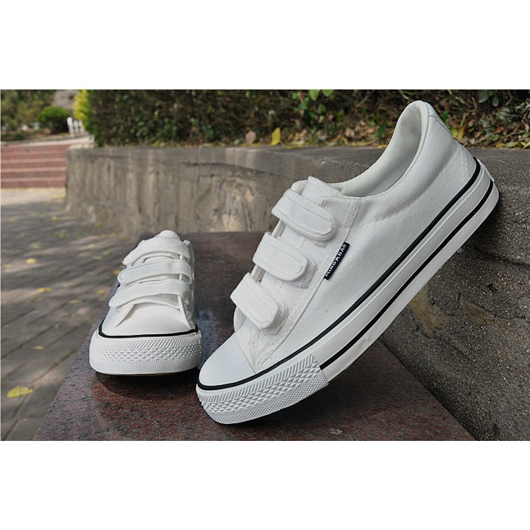 mens canvas shoes with velcro fastening