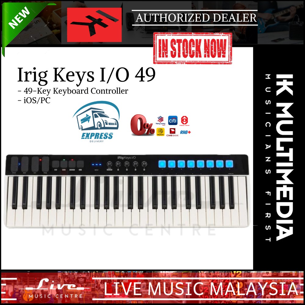 Ik Multimedia Irig Keys I O 49 49 Key Keyboard Controller For Mac Pc With Audio Interface Keys I O Shopee Malaysia