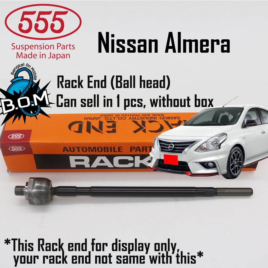 [555 Made in Japan] Rack End, Steering Rack, Nissan Almera (20122020