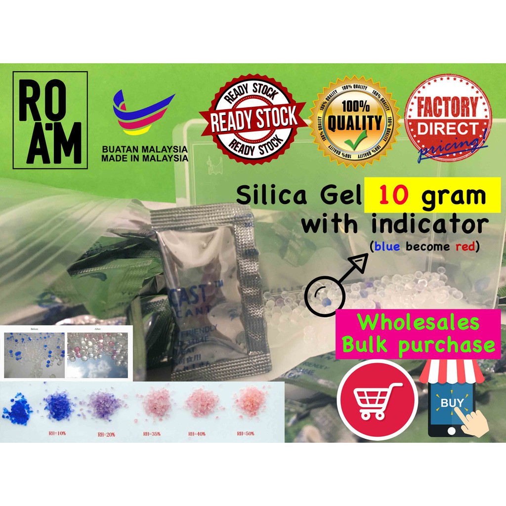 (Ready stock)roam Silica gel for shoes 10 gram per pack