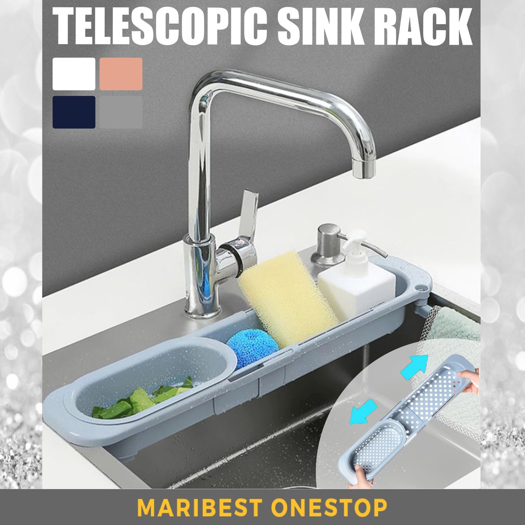 Telescopic Sink Storage Rack Telescopic Sink Rack Holder Expandable ...