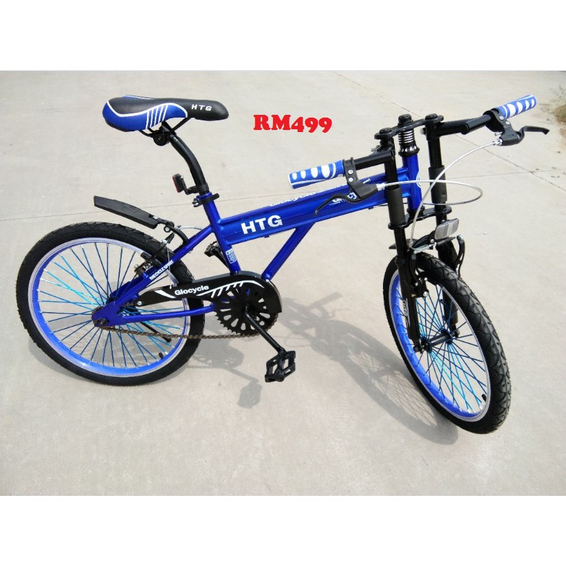 Basikal HTG Lajak 20in Rangka Candy Double Fork BMX Bicycle Shopee