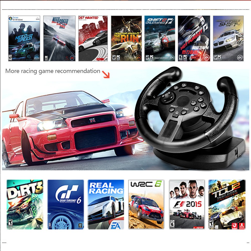 Game Racing Steering Wheel Compatible with PS3/PC (D-INPUT/X-INPUT)  Simulated | Shopee Malaysia