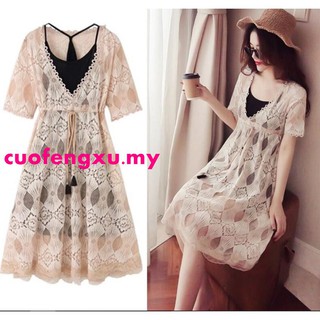 ladies lace midi dress