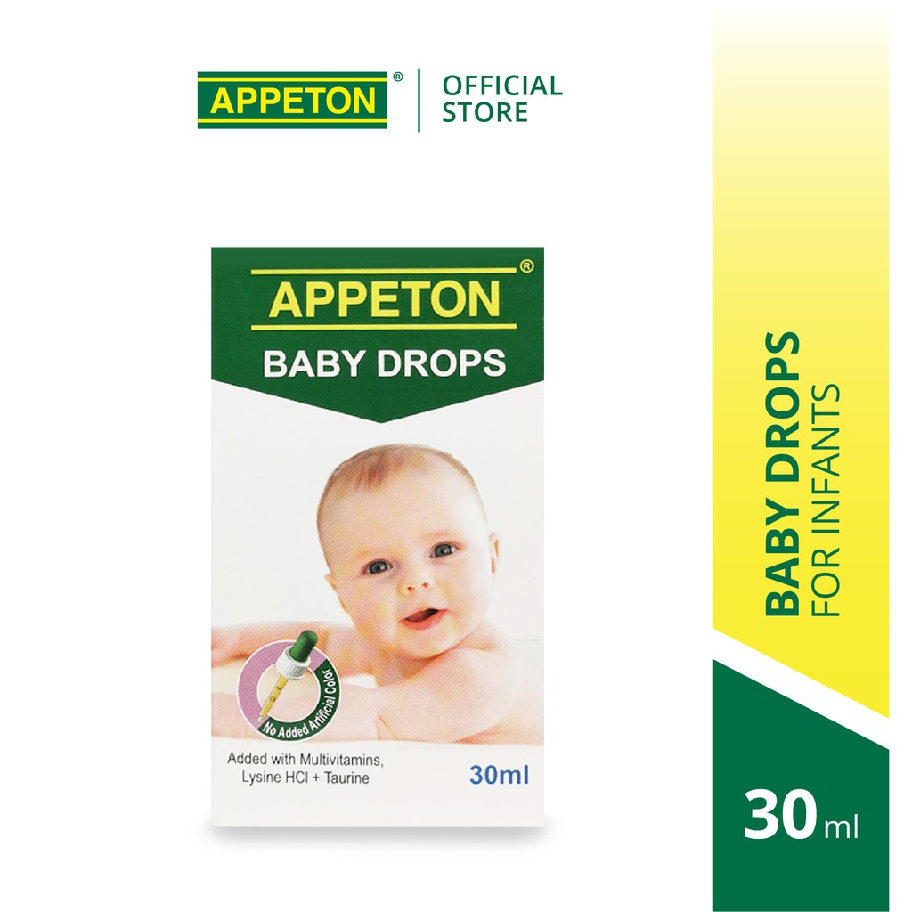 APPETON Multivitamin Baby Drops - For Infant from 0-12month for Healthy Growth (30ml)
