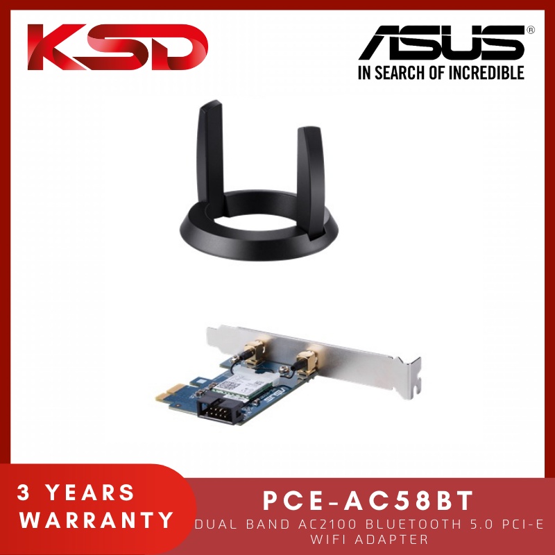 Asus PCEAC58BT Dual Band AC2100 Bluetooth 5.0 PCIE Wifi Adapter