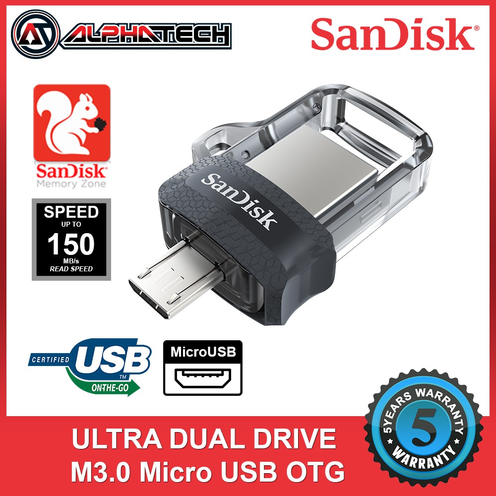 SanDisk SDDD3 Ultra Dual Drive M3.0 OTG, 16GB | 32GB | 64GB | 128GB ...