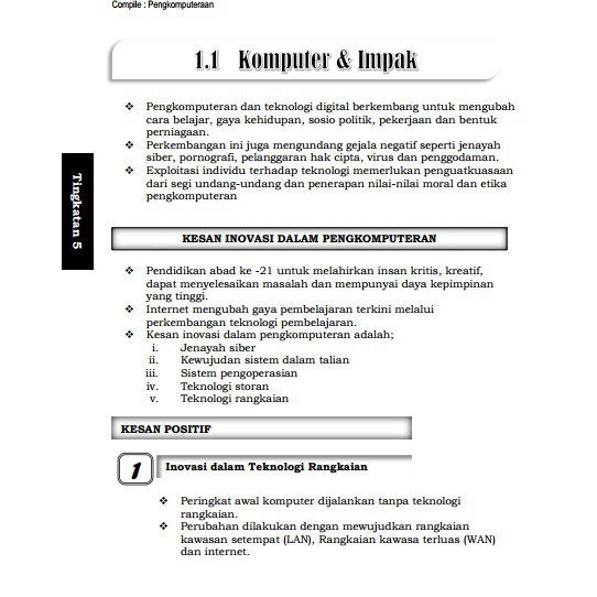 Nota Sains Komputer Tingkatan 5