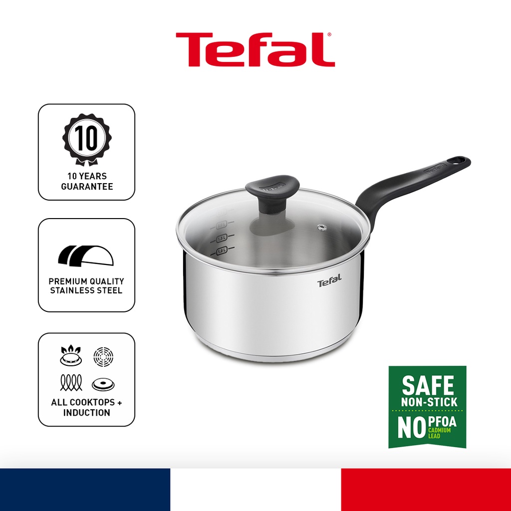 Tefal Primary Saucepan 20cm w/Lid E3082404 (Non Stick Cookware/ Pots