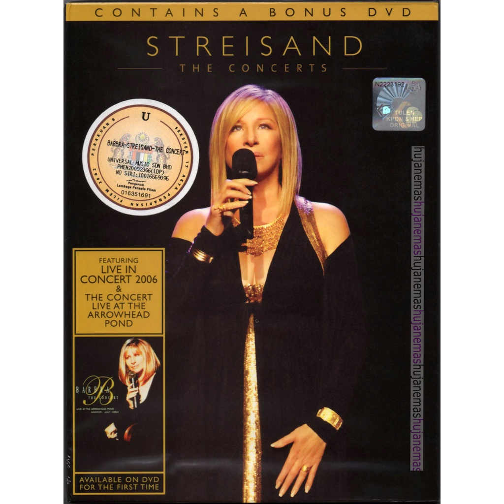 BARBRA STREISAND - The Concerts 2007 UNIVERSAL MUSIC DELUXE EDITION FOLD DIGIPAK 3-DVD BOXSET