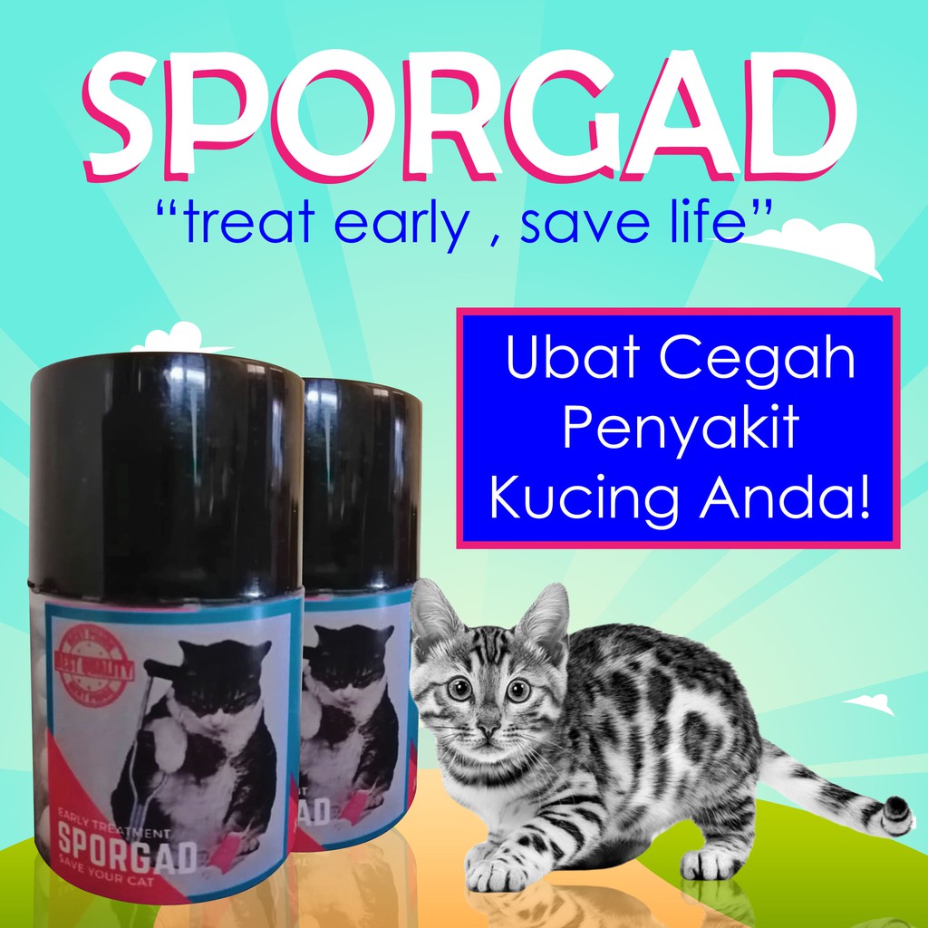 Ubat kucing SPORGAD [ORIGINAL] mencegah virus Parvo  Shopee Malaysia