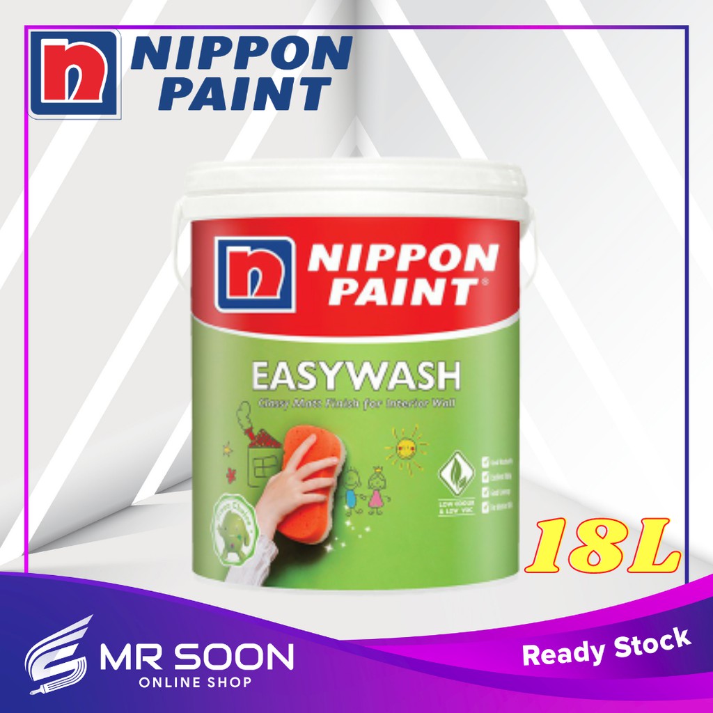 NIPPON PAINT Easywash 18L Interior Paint/Cat Dalam Matt/Nippon Interior ...