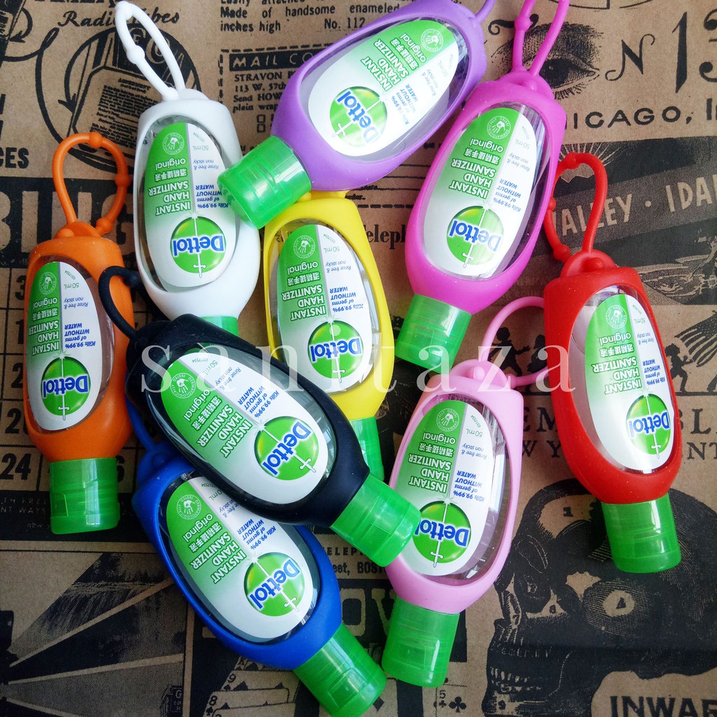 Dettol Hand Sanitizer Original (50ml) with Holder (Various Colour