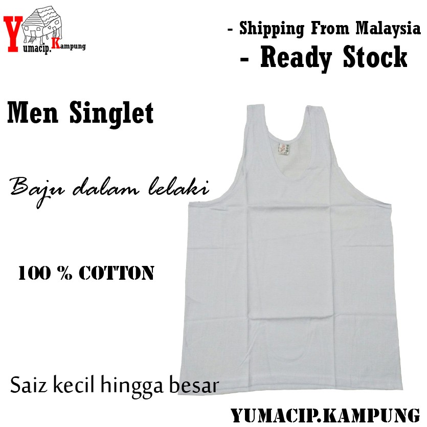 Baju Dalam Lelaki 100 Cotton Men Singlet Ready Stock Shopee Malaysia