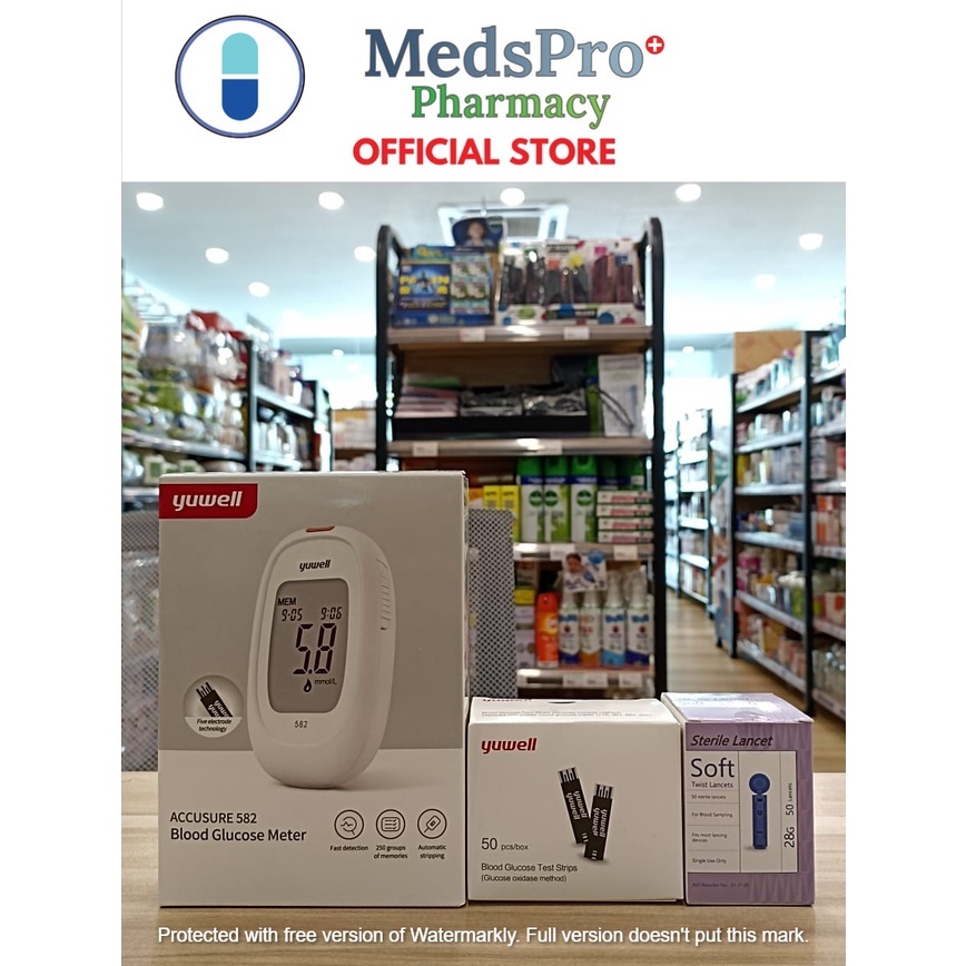 YUWELL ACCUSURE 582 BLOOD GLUCOSE METER SET/YUWELL Y330 BLOOD GLUCOSE