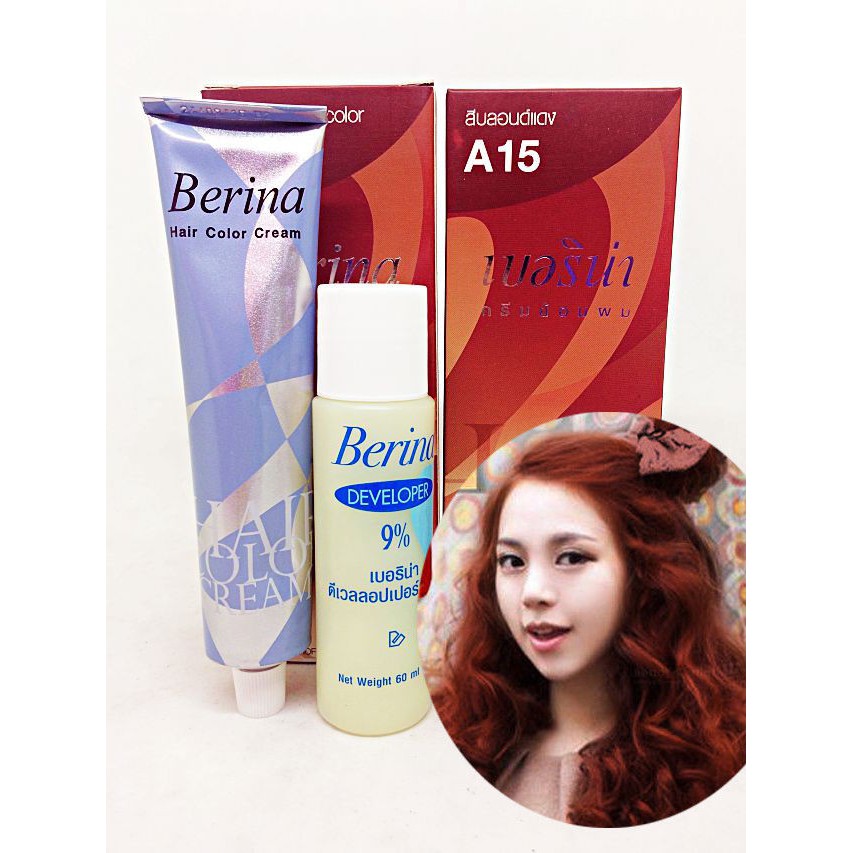 Berina A15 Unisex Sexy Punk Style Red Blonde Permanent Hair Dye